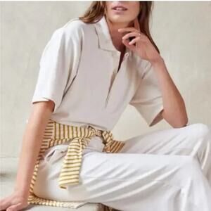 AYR The Game Set Match Short Sleeve Polo Preppy Athleisure Pickleball Large